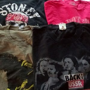 Rock band tshirts bundle of 4 size large